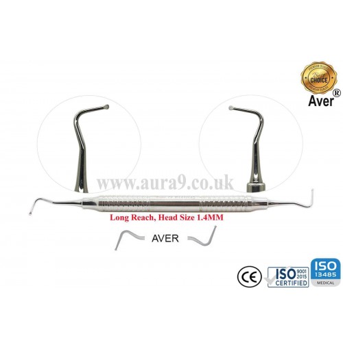 Dental Excavator 141/142, Head size 1.4 mm For Long Reach